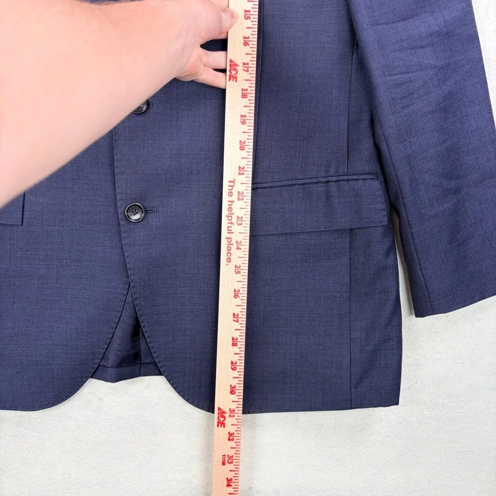 J.Crew Ludlow Sport Coat 42R Charcoal Gray Blue Tollegno Italian Wool Blazer